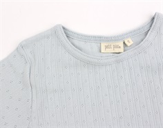 Petit Piao pearl blue t-shirt pointelle